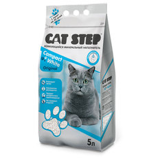 Комкующийся минеральный наполнитель Cat Step Compact White Original, 5 л