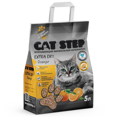 Наполнитель впитывающий минеральный Cat Step Dry Orange, 5 л