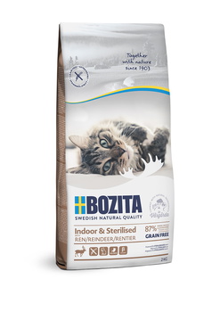 Сухой корм для домашних и стерилизованных кошек Bozita Feline Funktion Indoor and Sterilised с олениной 400 гр, 2 кг, 10 кг