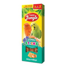 Палочки для птиц Happy Jungle Хэппи Джангл с яйцом и медом 3шт.