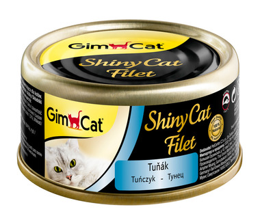 Консервированный корм для взрослых кошек Gim Cat ShinyCat Filet из тунца 70 г