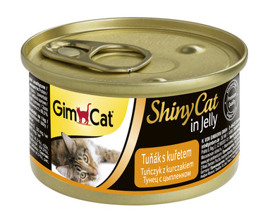 Консервированный корм для взрослых кошек Gimpet Shiny Cat из тунца с цыпленком 70 г
