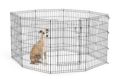 Вольер для собак Midwest 8 панелей, 61х91h см с дверью-MAXLock черный