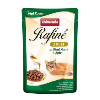 Влажный корм для кошек Animonda Rafine Soupe Adult коктейль с говядиной, мясом гуся и яблоком 100 г