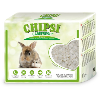 Наполнитель для грызунов Chipsi CareFresh Pure White, выбеленный, без красителей и ароматизаторов 5 л, 10 л