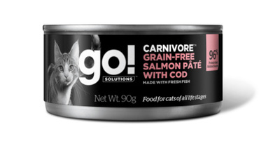 Консервы беззерновые для кошек Go! Carnivore Grain Free Salmon Pate with Cod CF с лососем и треской 90 г 90 гр