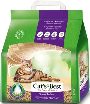 Наполнитель для кошачьего туалета Cat's Best Smart Pellets древесный комкующийся 2,5 кг, 5 кг, 10 кг