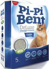 Наполнитель для кошачьего туалета Pi-Pi-Bent DeLuxe Classic комкующийся, Пи-Пи Бент 5кг 