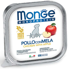 Консервы для щенков Monoprotein Solo Fruits паштет из курицы с яблоком 150гр.