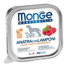 Консервы для собак Monoprotein Solo Fruits паштет из утки с малиной 150гр.