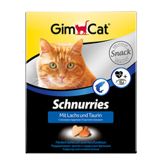 Витамины для взрослых кошек Gimpet Schnurries сердечки с таурином и лососем и ТГОС