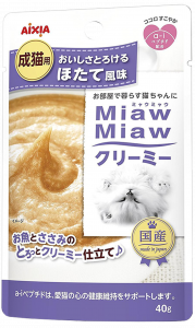 Корм-мусс для кошек  Aixia MiawMiaw Creamy, гребешок 40гр