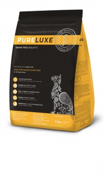 Сухой корм для кошек Pureluxe Indoor с лососем и горошком 400 гр, 1,5 кг, 5 кг