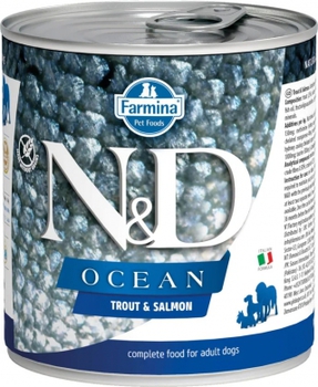 Влажный корм для собак N&D Dog Ocean с форелью и лососем 285 гр