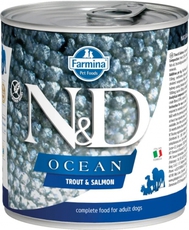 Влажный корм для собак N&D Dog Ocean с форелью и лососем