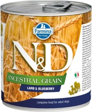 Влажный корм для собак N&D Dog Ancestral Grain c ягненком и черникой 