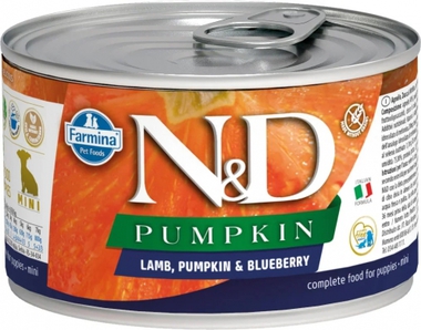Влажный корм для щенков мелких пород N&D Dog Pumpkin с ягненком, черникой и тыквой 140 гр