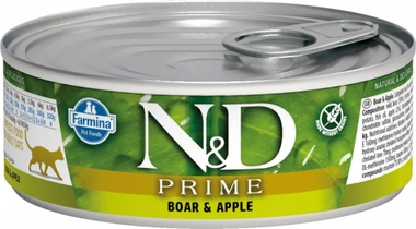 Влажный корм для кошек N&D Cat Prime с кабаном и яблоком 80 гр