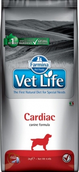 Диетический сухой корм для собак Вет Лайф при хронической сердечной недостаточности Vet Life Dog Cardiac с курицей  2 кг, 10 кг