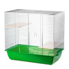 Клетка для шиншилл Inter Zoo Chinchilla 70 OC.+ 2 деревянные полки 700х400х640 (оцинкованный прут) 