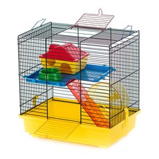 Укомплектованная клетка для  мелких грызунов Inter Zoo Teddy I пластиковый комплект, 37 х 25 х 38,5 см