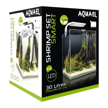 Аквариум Aquael Shrimp Set SMART PLANT II 30 / 30л, 29х29х35см Черный, Белый