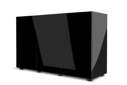 Подставка под Glossy 120 прямая ЧЕРНАЯ, 120х40х73см. Изготовлено из ДСП, 2 дверцы, акриловое покрытие. (Польша)