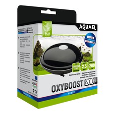 Компрессор OXYBOOST 200 plus (150-200л)  двухканальный, 150л/ч, Потр.мощн.-2,5Вт, 18шт/уп. Акваэль