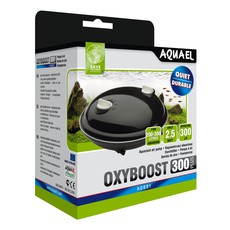 Компрессор OXYBOOST 300 plus (200-300л) с регулятором производительности, двухканальный, 300л/ч, Потр.мощн.-2,5Вт, 18шт/уп. Акваэль