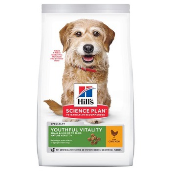 Cухой корм для пожилых собак мелких пород с курицей Hills Youthful Vitality  250 г, 1,5 кг