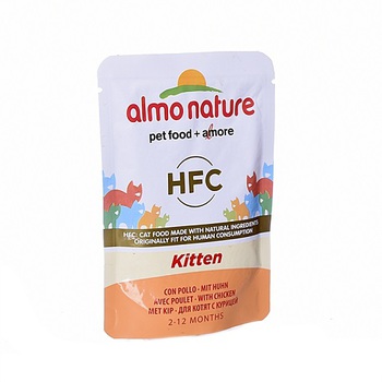 Консервированный корм для котят Almo Nature HFC Kitten Chicken с курицей 55г