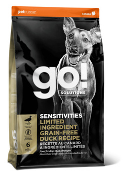 Сухой корм для щенков и собак для чувствительного пищеварения Go! Natural Holistic Sensitivity + Shine Duck Dog Recipe, Grain Free, Potato Free 24/12, с цельной уткой 1,59 кг, 5,44 кг, 9,98 кг