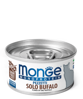 Консервированный корм для кошек монопротеин Monge Cat Monoprotein Буйвол 80гр