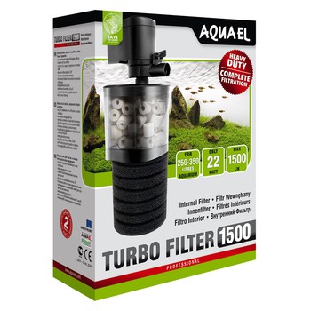 Внутренний фильтр TURBO FILTER 1500 AQUAEL для аквариума 250 - 350 л, 1500 л/ч, 22 Вт, h = 160 см