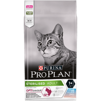 Сухой корм для стерилизованных кошек Pro Plan® Sterilised OPTISAVOUR, с высоким содержанием трески и форелью 400 гр