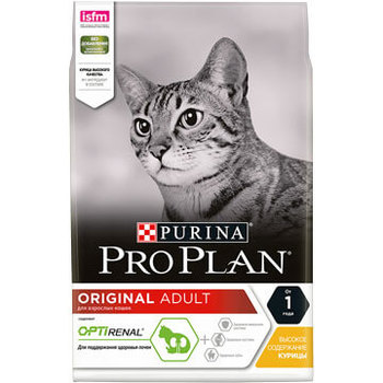Сухой корм для взрослых кошек Pro plan Adult Chicken and Rice Cat с курицей и рисом 400 гр, 1,5 кг, 3 кг, 10 кг