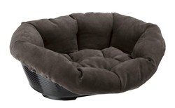 Бархатная подушка Spare Sofa' Prestige Grey для кошек и собак (лежак + подушка)