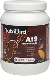 Корм для ручного вскармливания всех птенцов Versele-Laga NutriBird 19 High Energy является полноценным питанием для птенцов возраста до 7 дней 800 гр