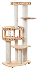 Высокий деревянный комплекс для кошек Пушок Бося 88х58х183см.