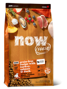 Сухой корм для взрослых собак Now Natural Holistic Fresh Senior Recipe Grain Free 24/10 беззерновой с индейкой, уткой и овощами 1,59 кг, 2,72 кг, 5,44 кг, 9,98 кг