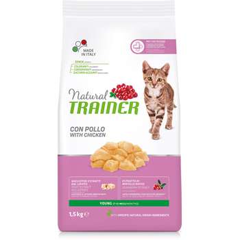 Сухой корм для молодых кошек с 7 до 12 месяцев Natural Trainer Young Cat - Fresh Chicken с курицей 1,5 кг