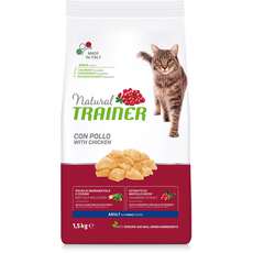 Сухой корм для взрослых кошек Natural Trainer Cat Adult - Fresh Chicken Натурал Тренер со свежим мясом курицы для взрослых кошек от 1 года