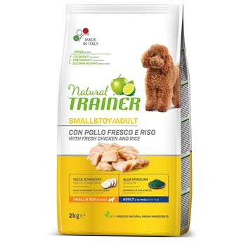 Сухой корм для взрослых собак мелких пород от 10 месяцев до 8 лет Trainer Natural Adult Mini Pollo с курицей 800 гр, 2 кг