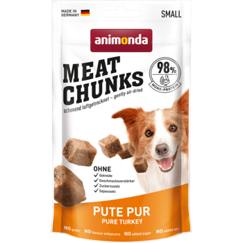 Лакомства для собак маленьких пород Animonda Meat Chunks - Pure Turkey из индейки 80гр