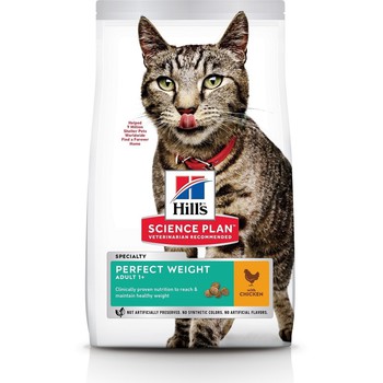 Сухой корм для взрослых кошек, склонных к набору веса или с ожирением легкой степени Hills Science Plan Feline Adult Perfect Weight 1,5 кг