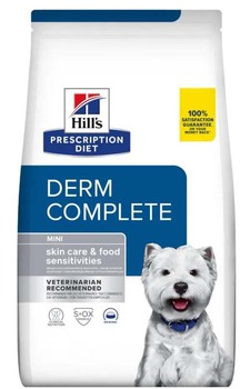 Сухой диетический корм для собак мелких пород Hills Prescription Diet Derm Complete Mini  1,5 кг, 6 кг