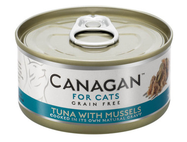 Консервированный корм для кошек Canagan тунец с мидиями 75 гр.