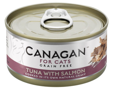Консервированный корм для кошек Canagan тунец с лососем 75 гр.