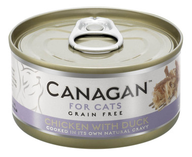 Консервированный корм для кошек Canagan цыпленок с уткой 75 гр.