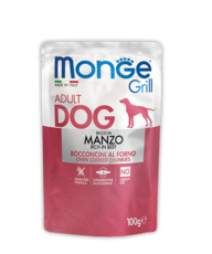 Консервы для взрослых собак Monge Dog Grill Pouch с говядиной 100 г